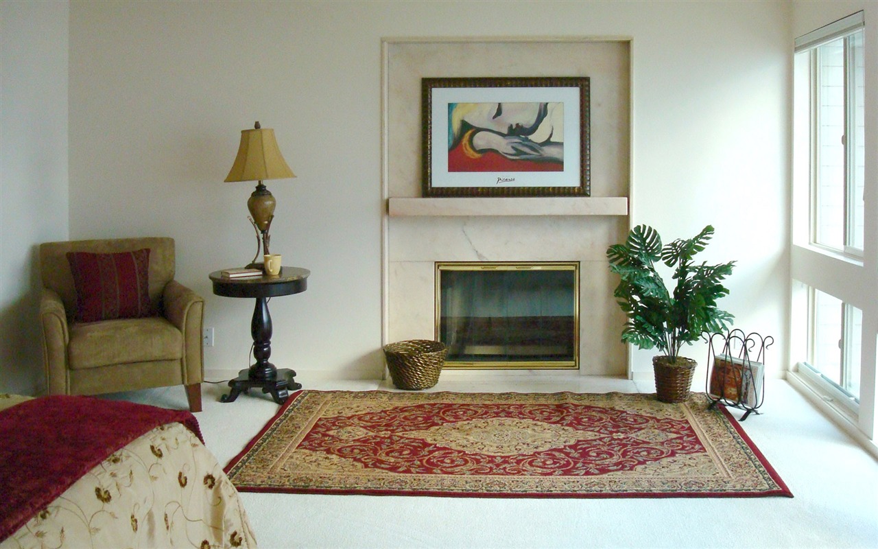 Western-style family fireplace wallpaper (1) #10 - 1280x800