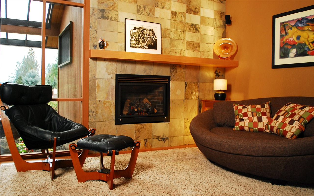 Western-style family fireplace wallpaper (1) #18 - 1280x800
