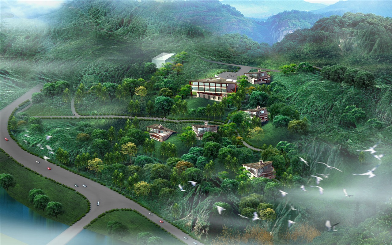 建築園林效果 高清壁紙(六) #4 - 1280x800
