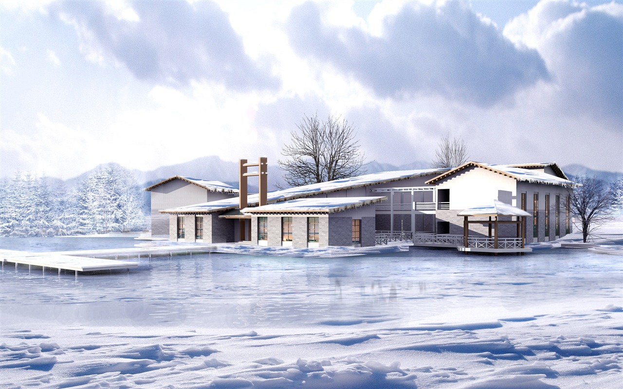 建築園林效果 高清壁紙(六) #5 - 1280x800
