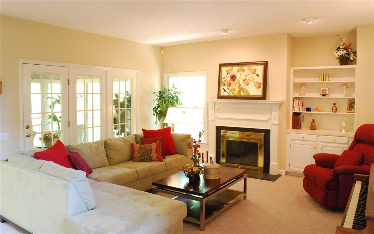 Western-style family fireplace wallpaper (2) #4 - 1280x800