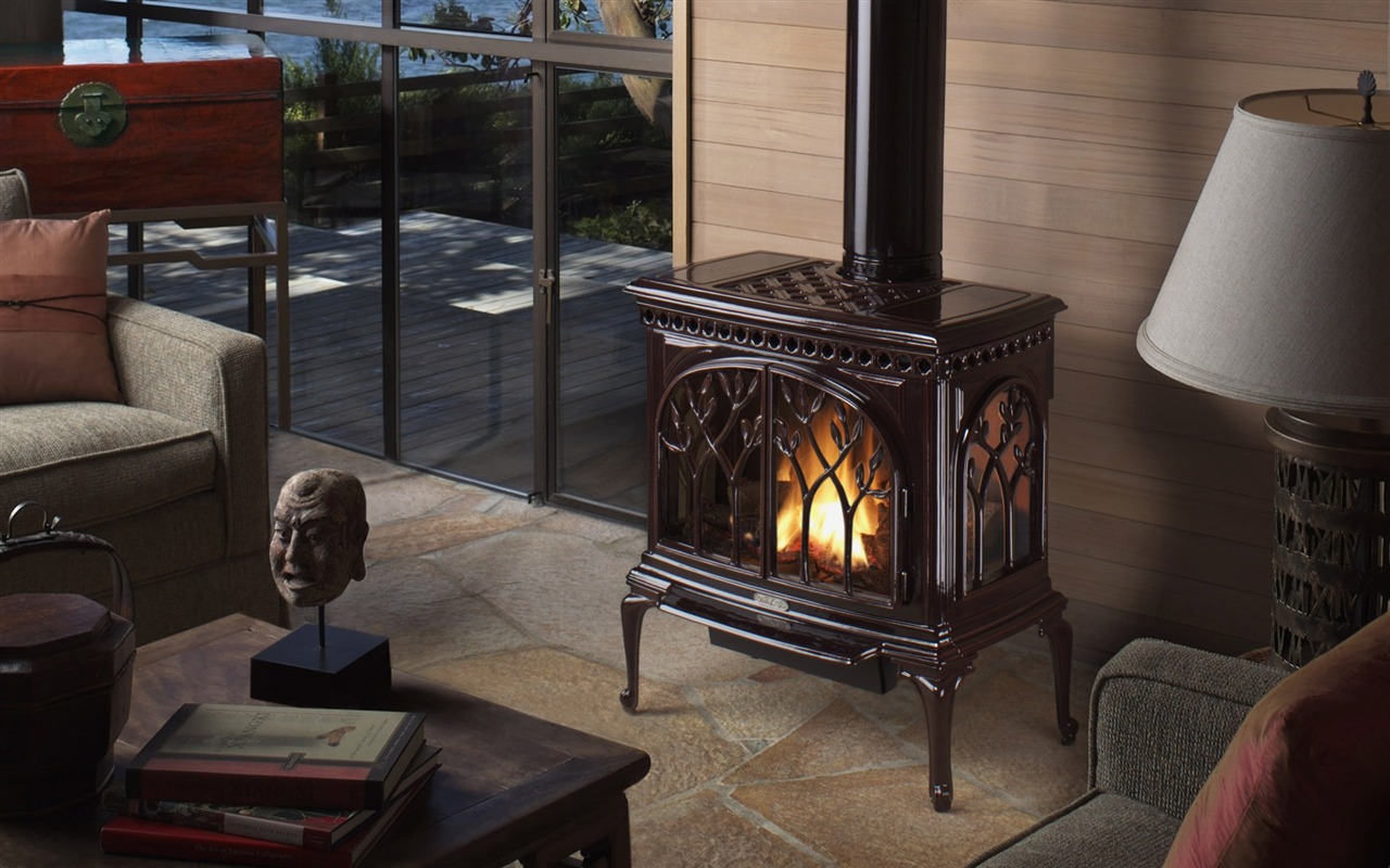 Western-style family fireplace wallpaper (2) #6 - 1280x800