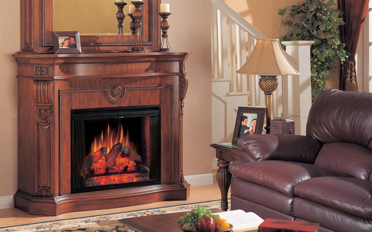 Western-style family fireplace wallpaper (2) #10 - 1280x800