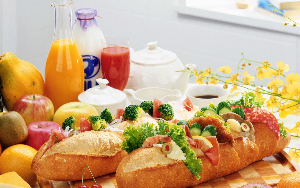 Gourmet večeře tapety (2) #2 - 1280x800