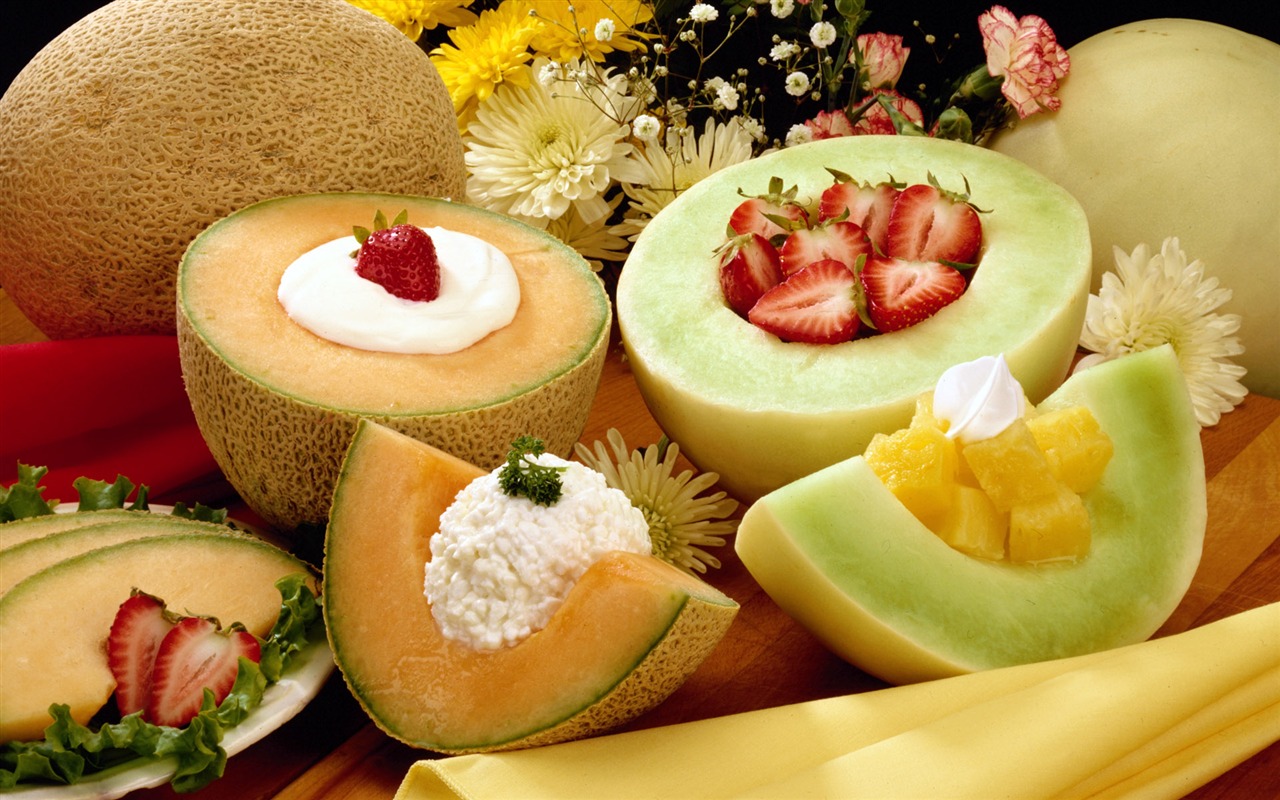 Gourmet večeře tapety (3) #1 - 1280x800
