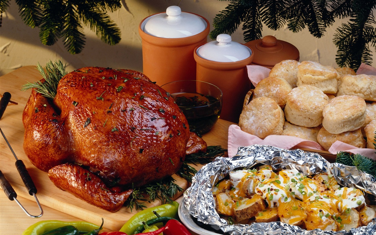 Gourmet večeře tapety (3) #2 - 1280x800