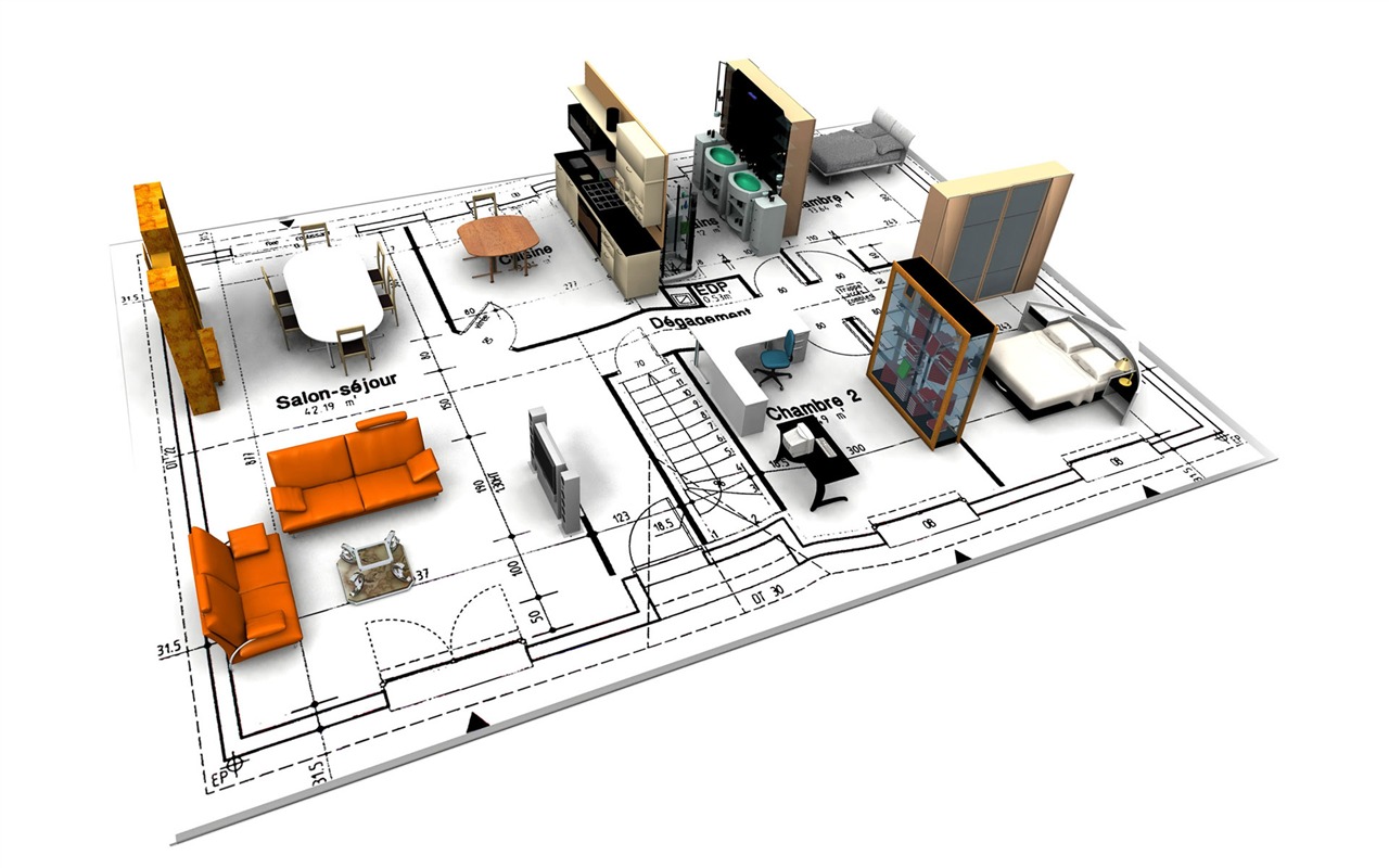 3D 建築設計 壁紙(二) #3 - 1280x800