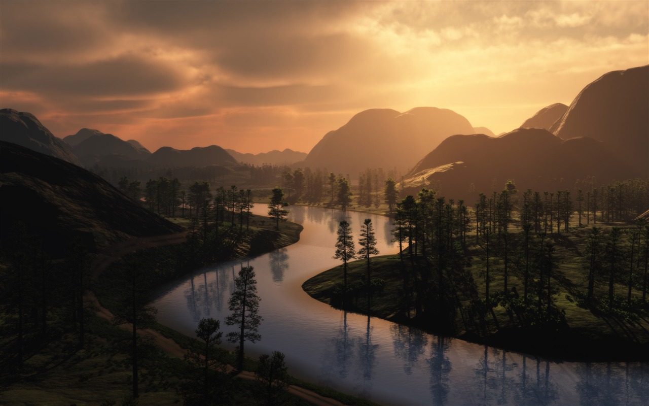 Large picturesque landscape wallpaper (1) #3 - 1280x800