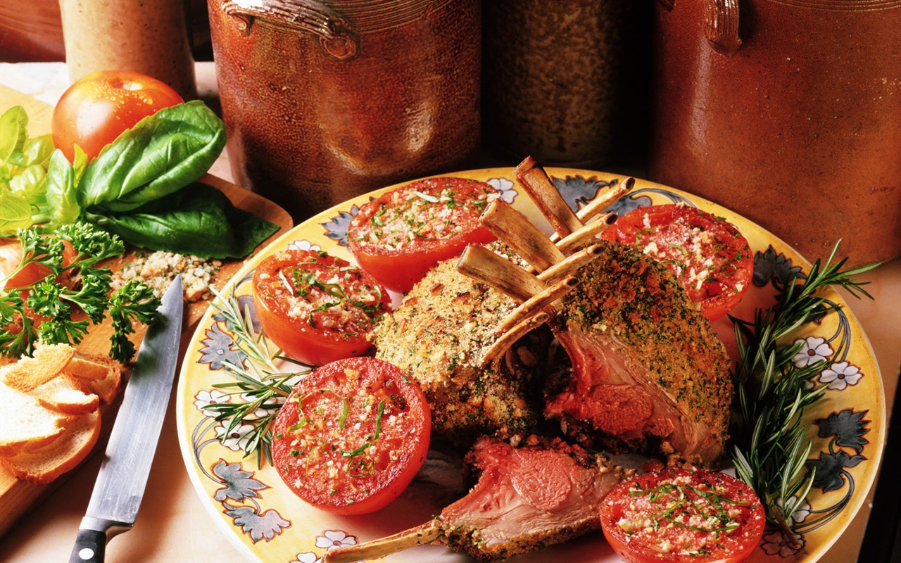 Gourmet večeře tapety (6) #15 - 1280x800