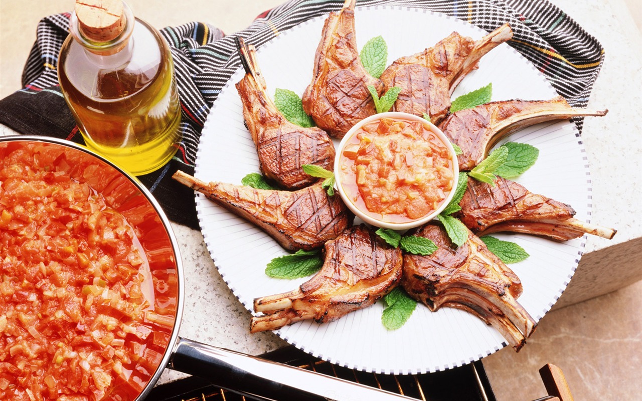 Gourmet večeře tapety (6) #20 - 1280x800