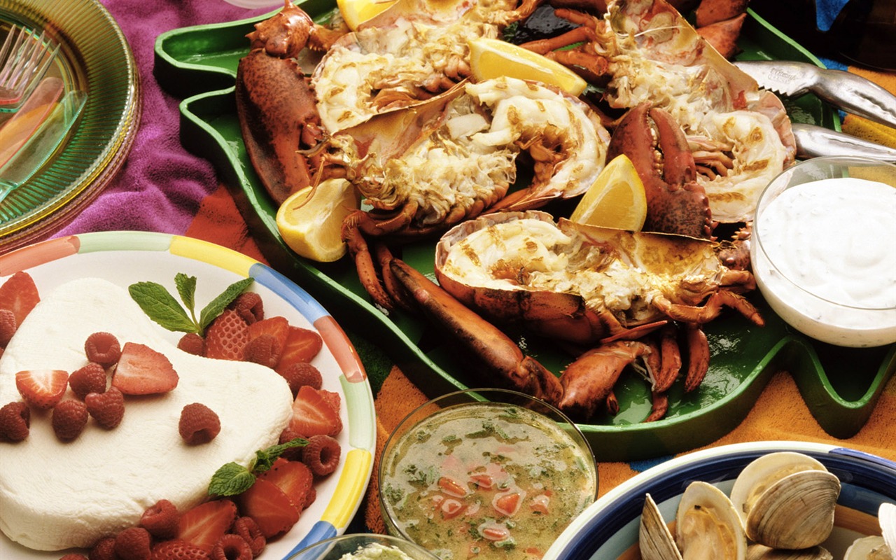 Gourmet večeře tapety (7) #17 - 1280x800