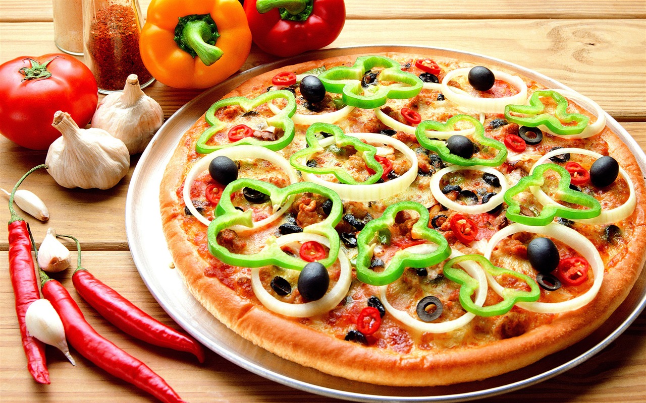피자 식품 월페이퍼 (3) #1 - 1280x800