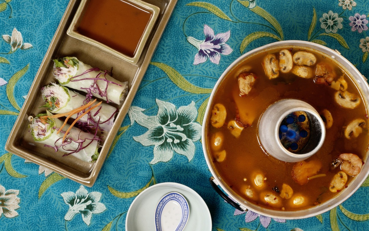 Gourmet večeře tapety (9) #13 - 1280x800