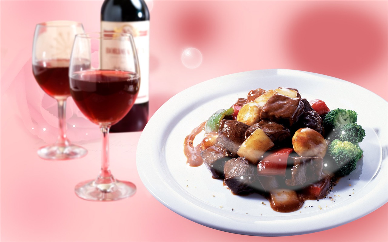 Gourmet večeře tapety (11) #5 - 1280x800
