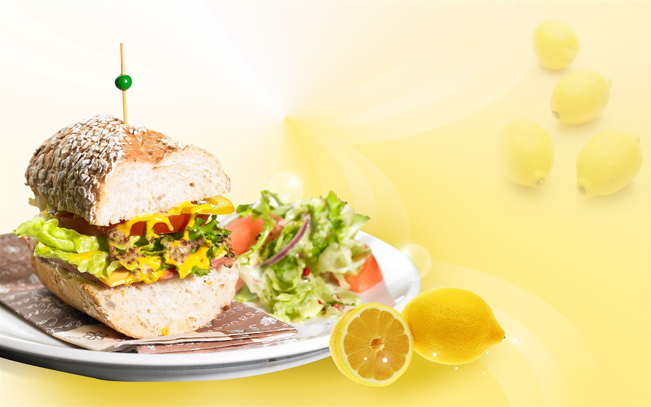 Gourmet večeře tapety (11) #9 - 1280x800