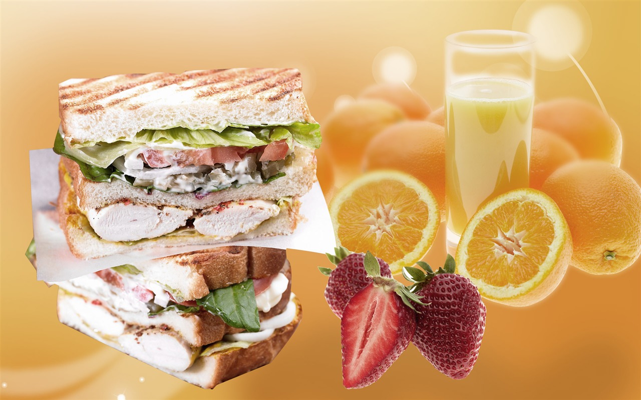 Gourmet večeře tapety (11) #10 - 1280x800