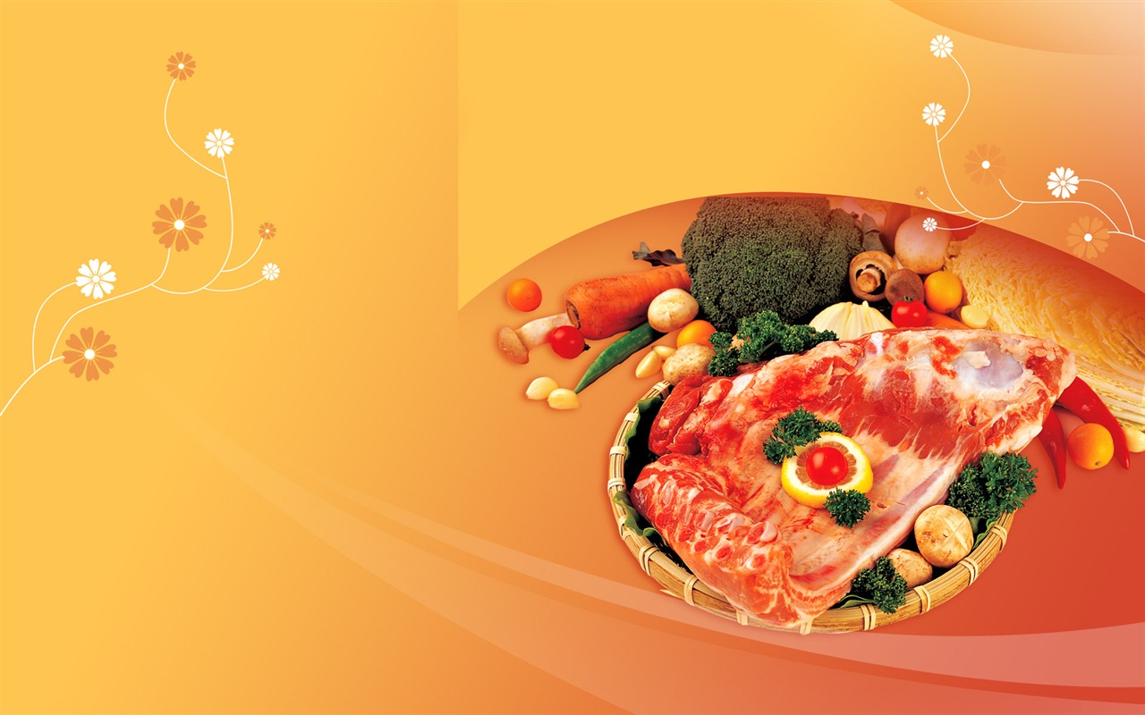 Gourmet večeře tapety (12) #8 - 1280x800