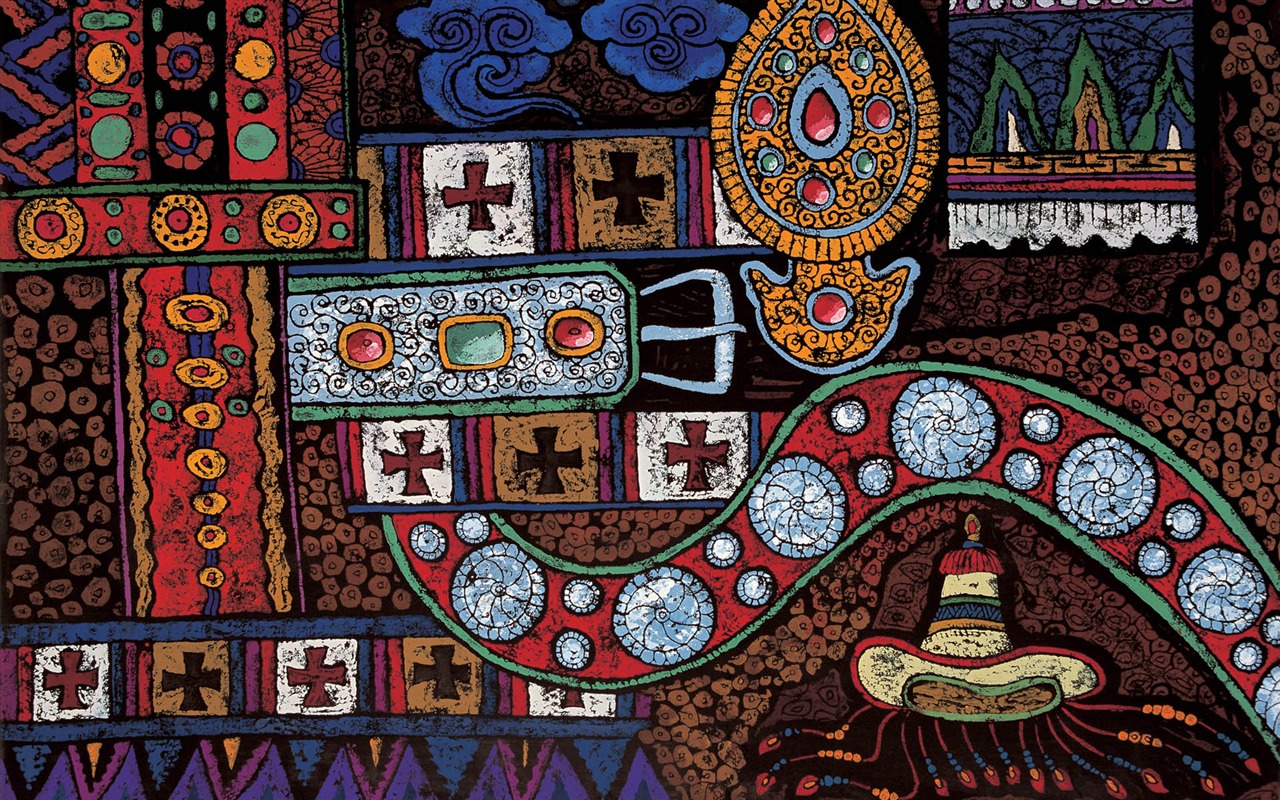 Cheung Pákistán tibetské tisk tapetu (1) #2 - 1280x800