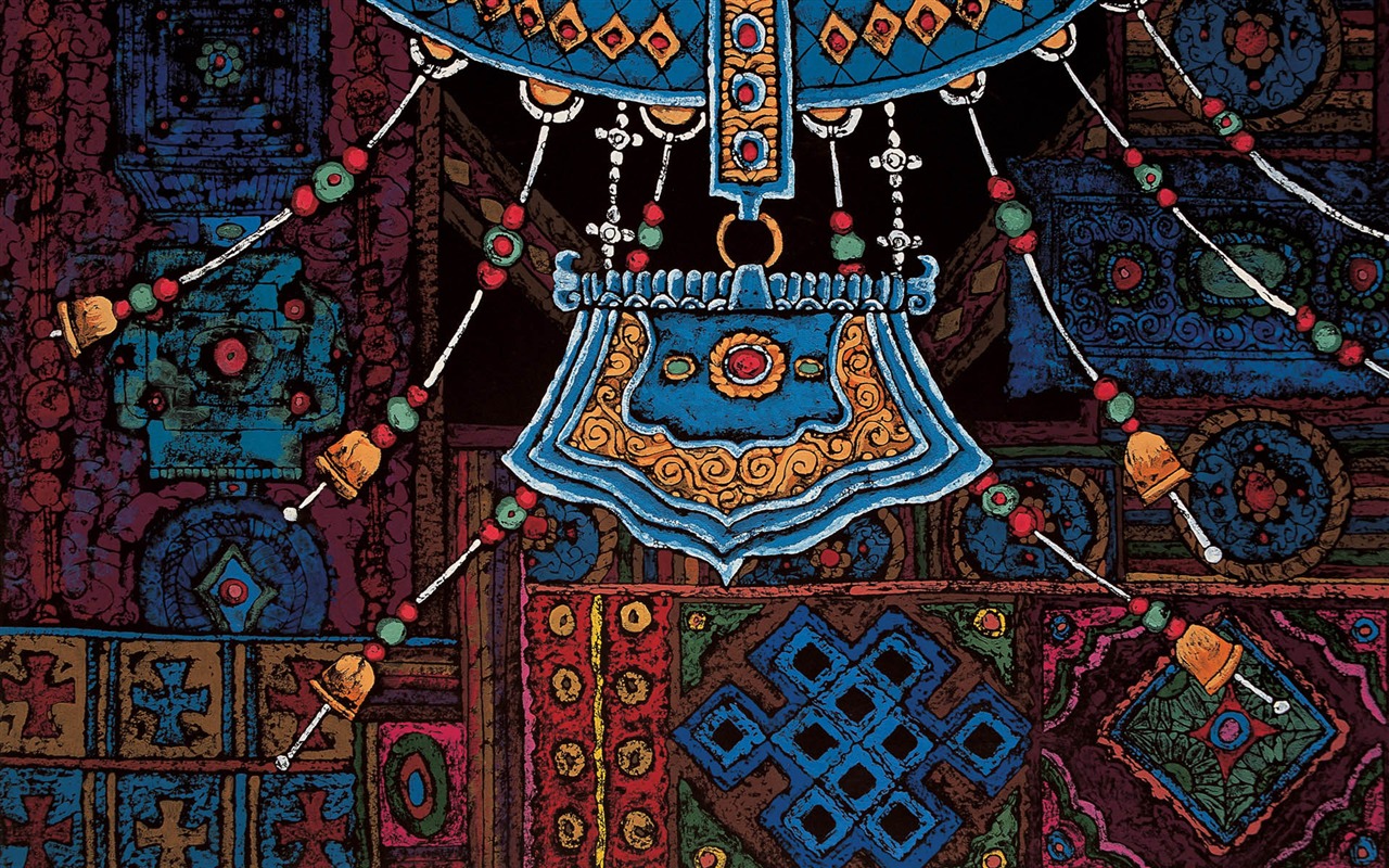 藏族祥巴版画 壁纸(一)3 - 1280x800