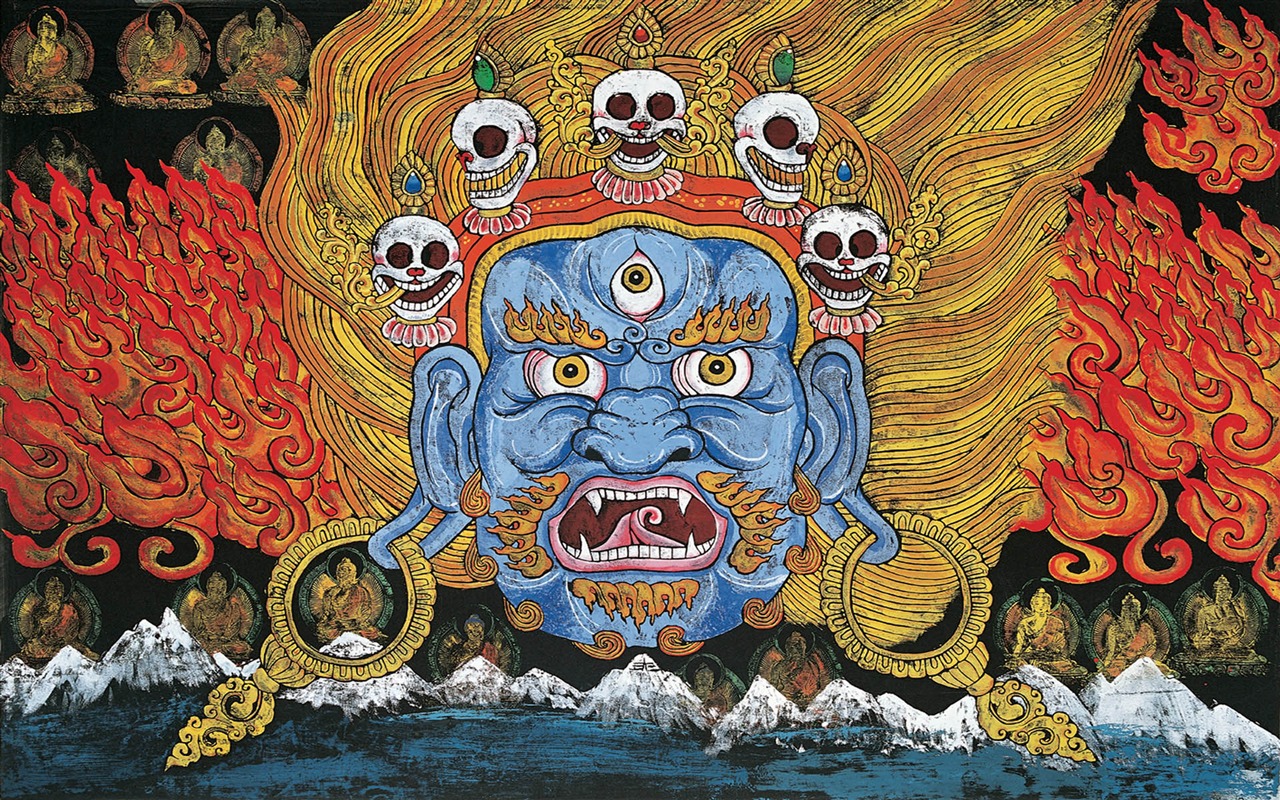 藏族祥巴版画 壁纸(一)6 - 1280x800