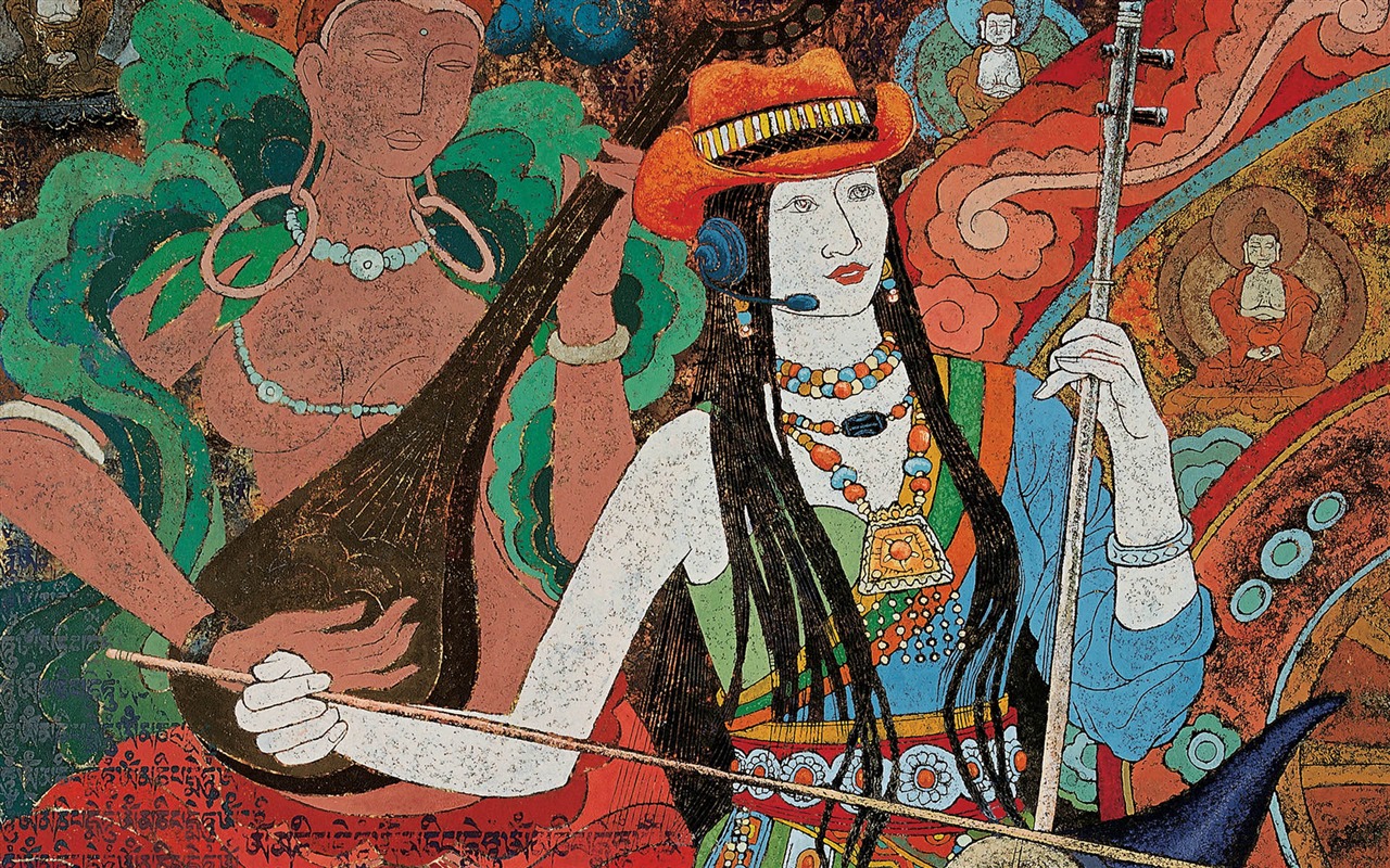 Cheung Pákistán tibetské tisk tapetu (2) #14 - 1280x800