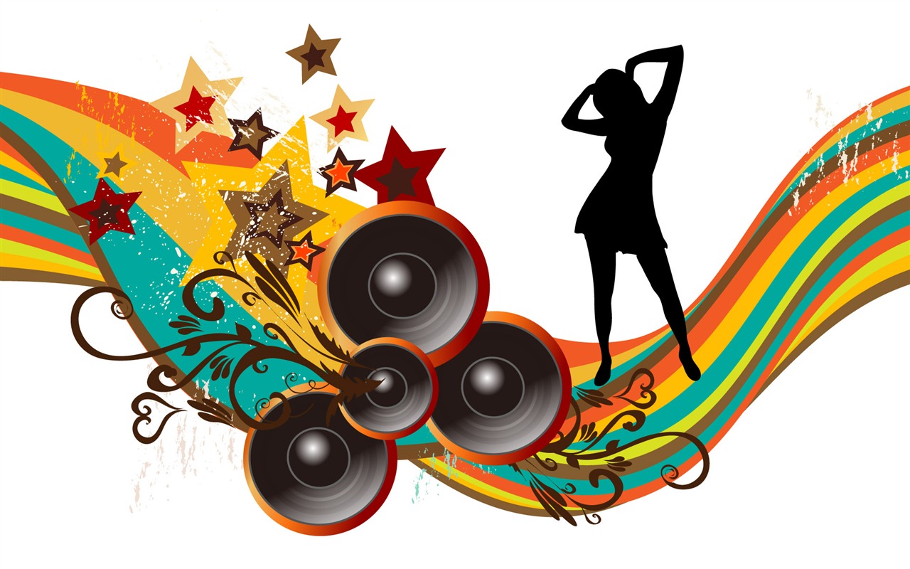 Vectorial de tema musical fondos de pantalla (2) #12 - 1280x800