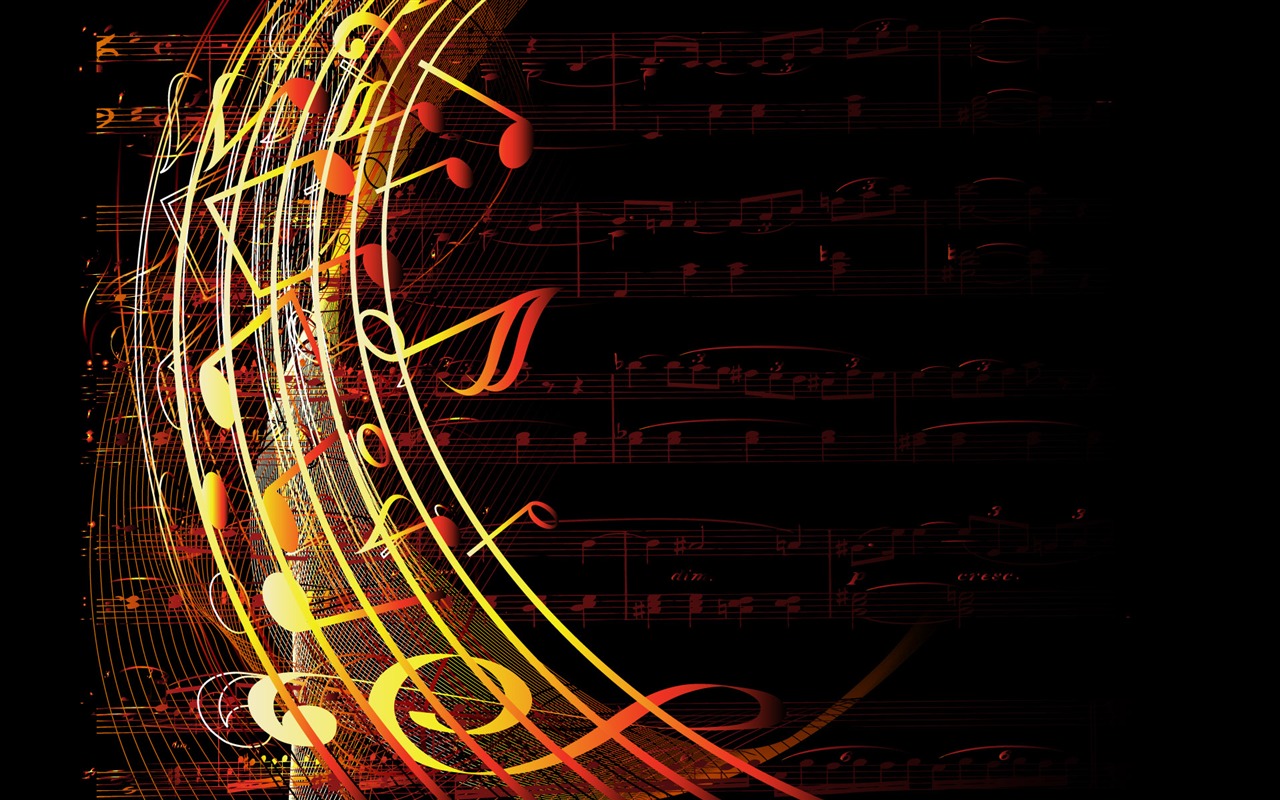 Vectorial de tema musical fondos de pantalla (3) #12 - 1280x800