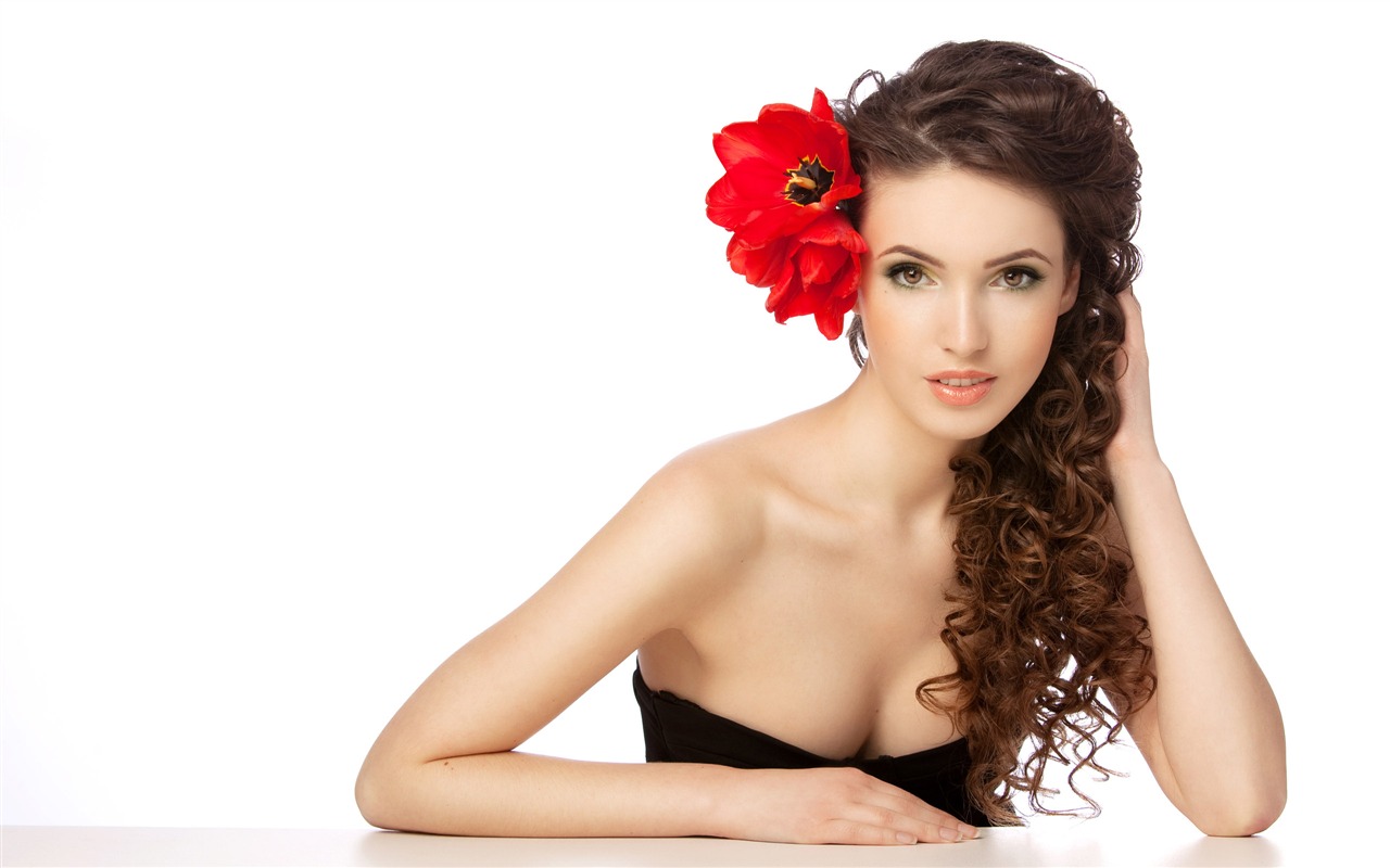 Woman flower large wallpaper (2) #2 - 1280x800