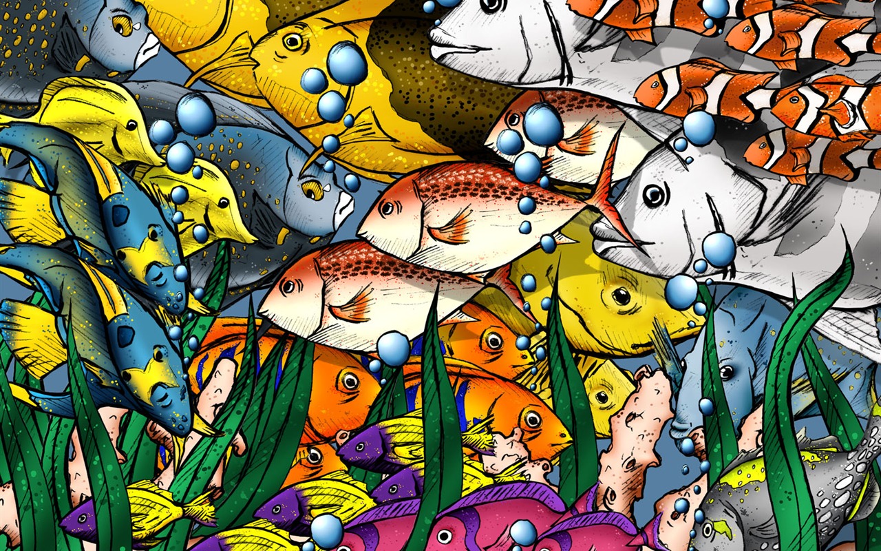 Computer drawing Game Scene Wallpaper #1 - 1280x800