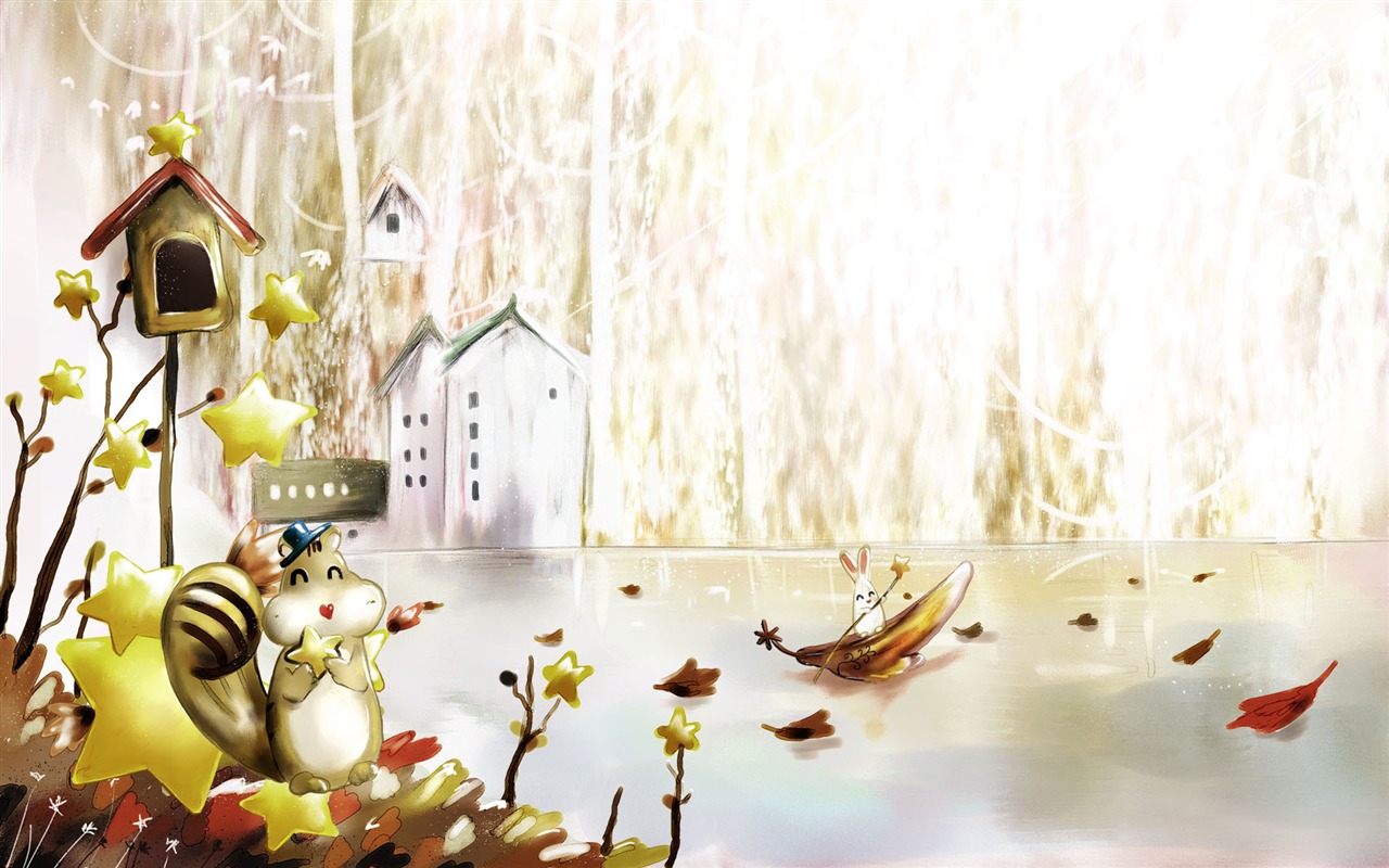 手繪夢幻風光 壁紙(二) #20 - 1280x800