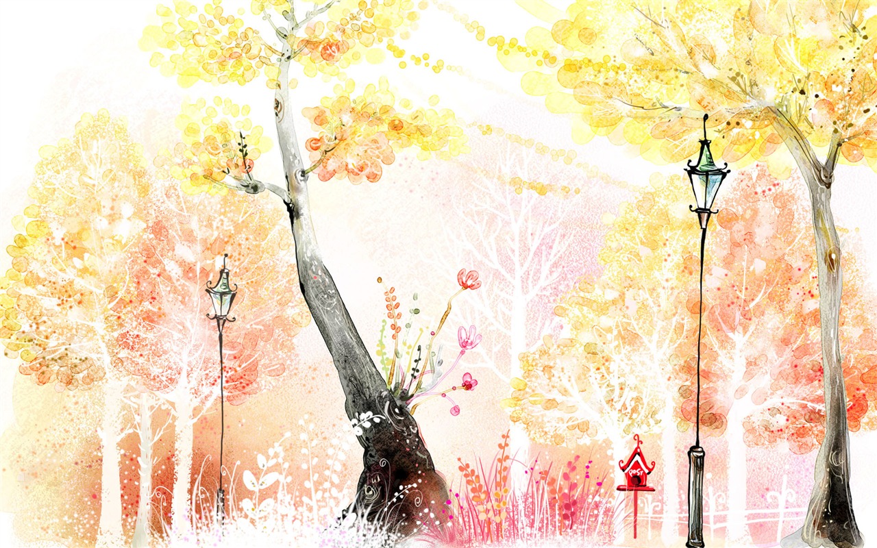 手繪夢幻風光 壁紙(五) #4 - 1280x800