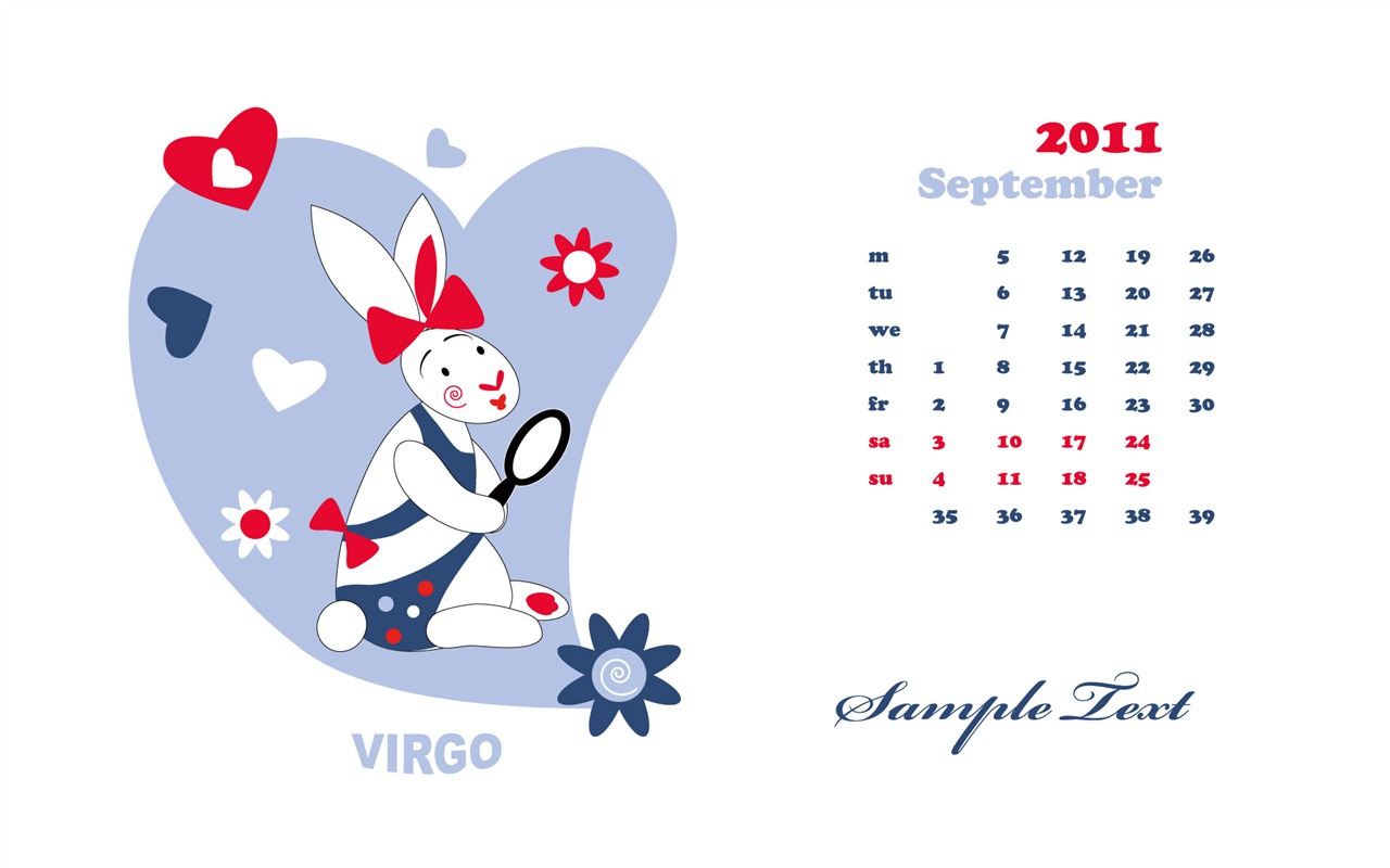 Year of the Rabbit 2011 calendar wallpaper (2) #4 - 1280x800