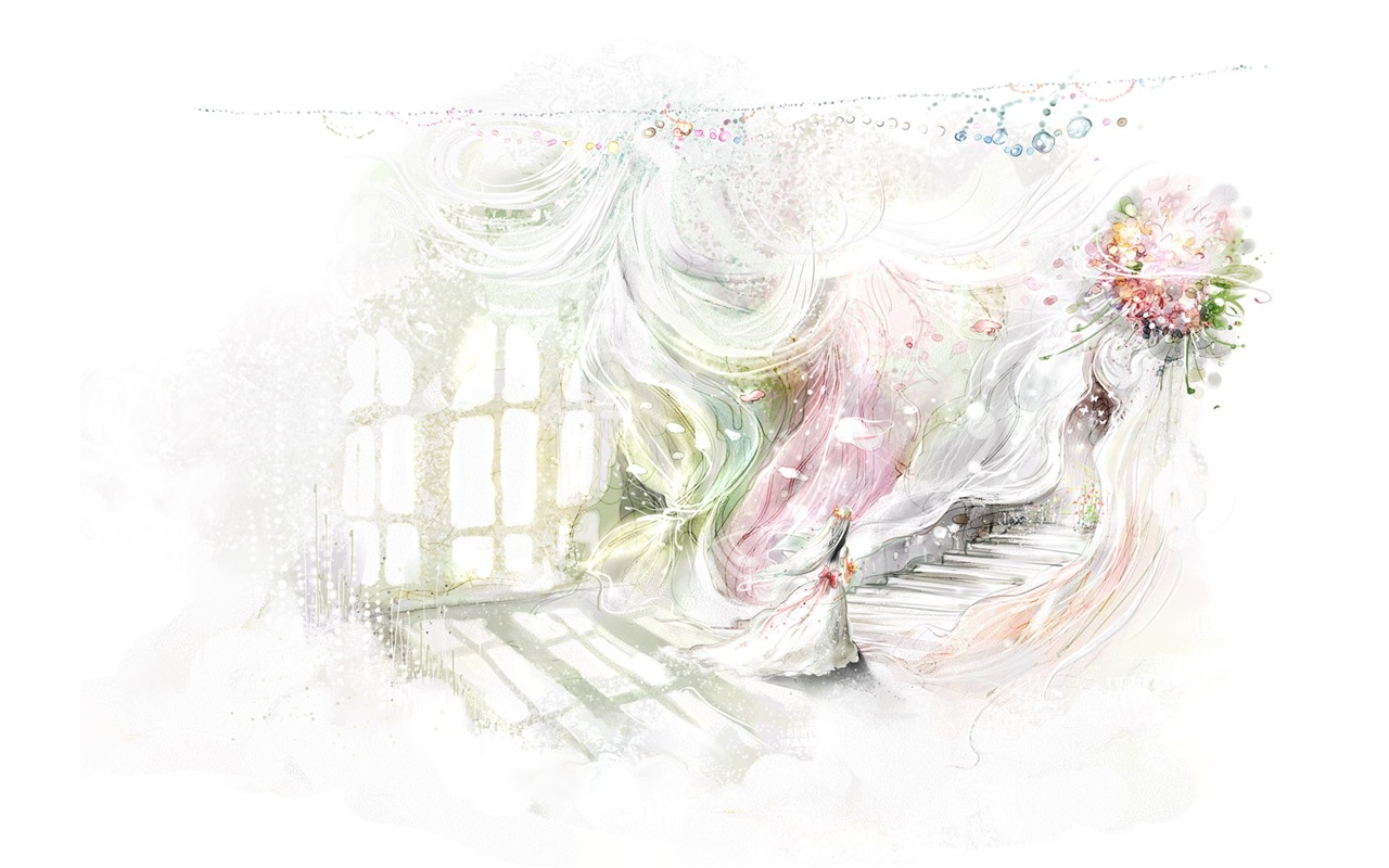 手繪夢幻風光 壁紙(十) #20 - 1280x800