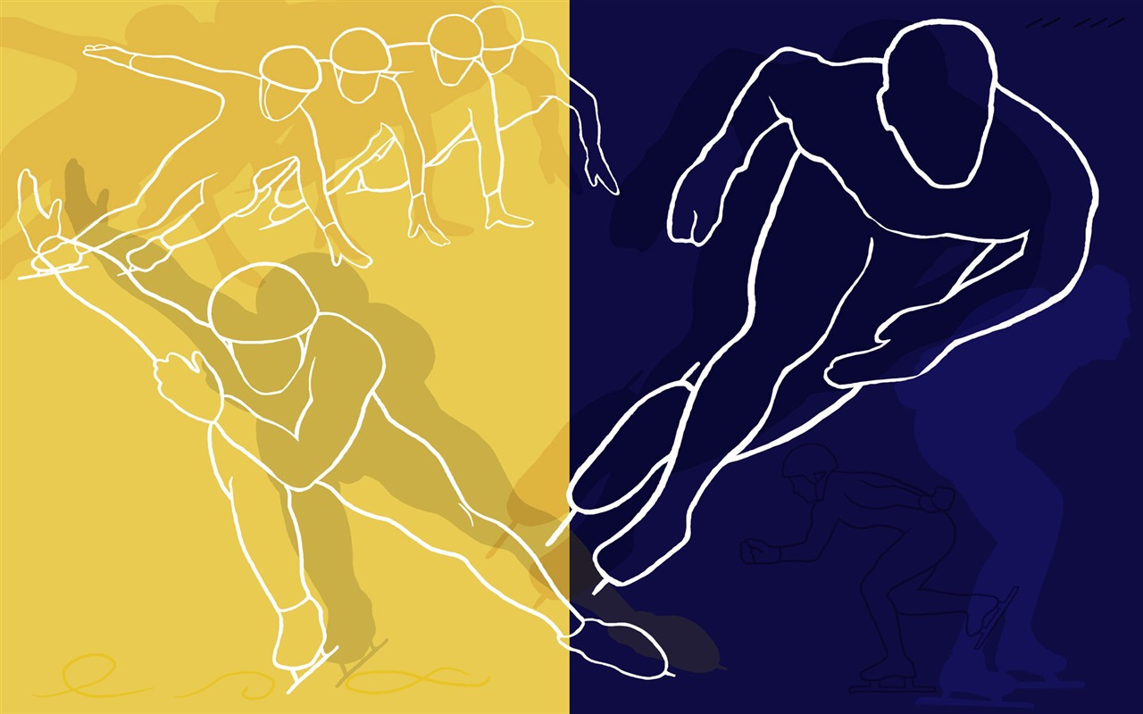 Hand-painted wallpaper line drawing (1) #13 - 1280x800