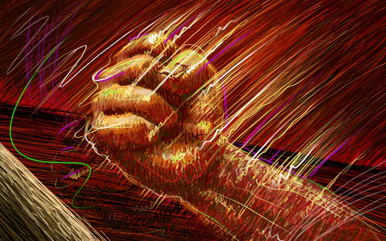 Living hand-painted wallpaper widescreen (2) #2 - 1280x800