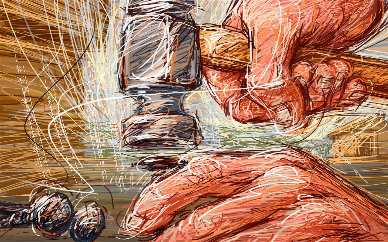 Living hand-painted wallpaper widescreen (2) #5 - 1280x800