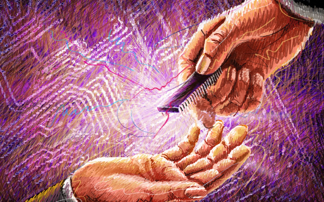 Living hand-painted wallpaper widescreen (2) #8 - 1280x800