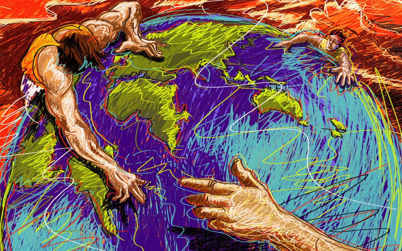 Living hand-painted wallpaper widescreen (2) #17 - 1280x800