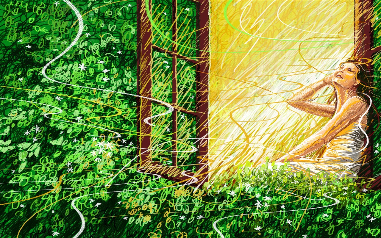Living hand-painted wallpaper widescreen (3) #15 - 1280x800