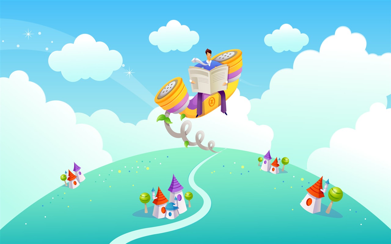Vector cartoon wallpaper business meaning (1) #6 - 1280x800