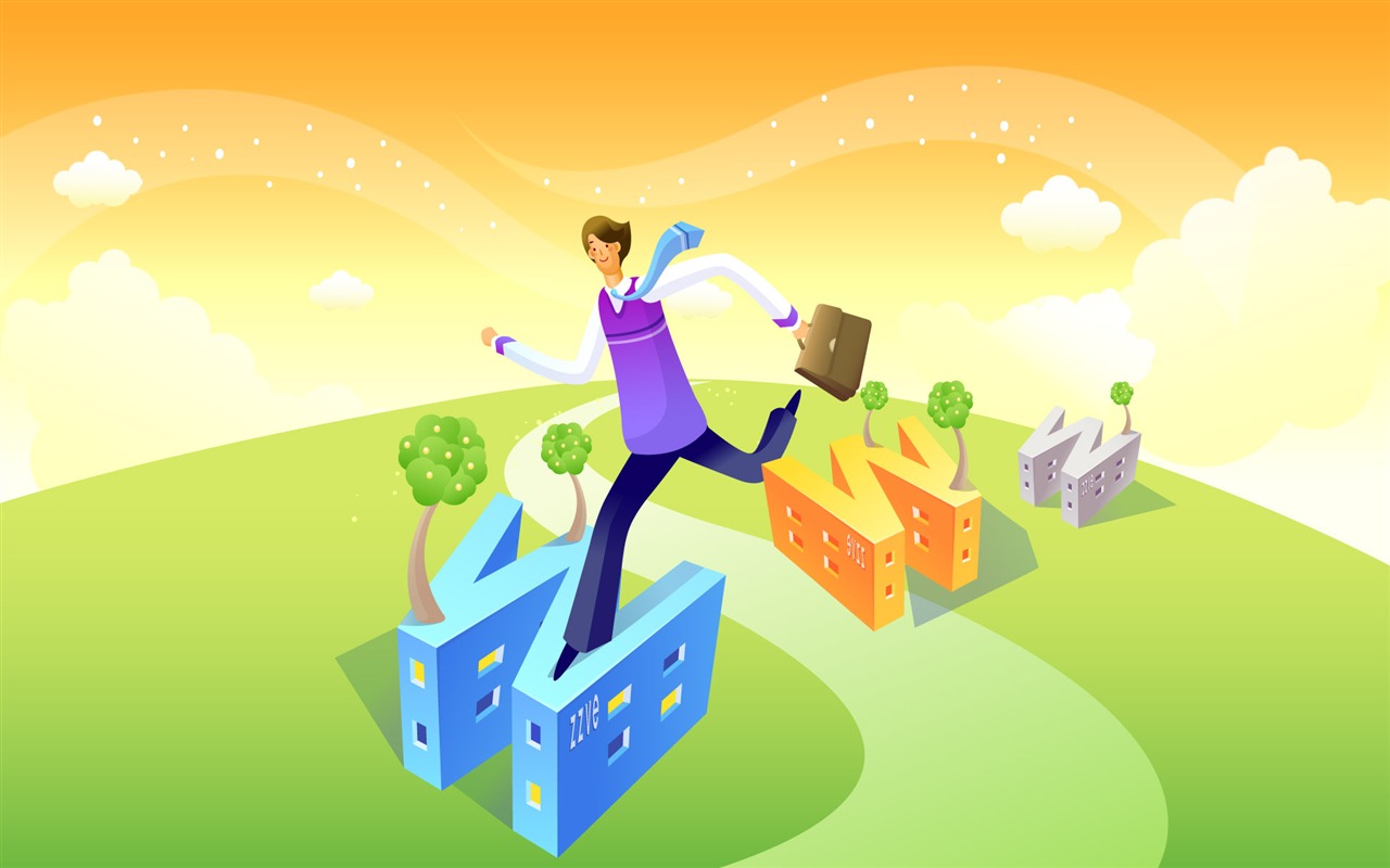 Vector cartoon wallpaper business meaning (1) #7 - 1280x800