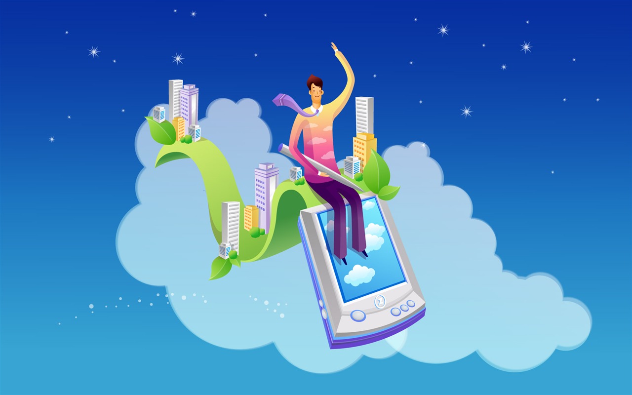 Vector cartoon wallpaper business meaning (1) #9 - 1280x800