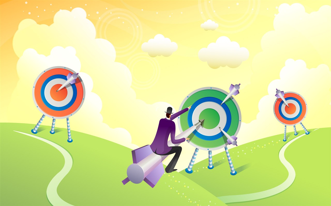 Vector cartoon wallpaper business meaning (2) #15 - 1280x800