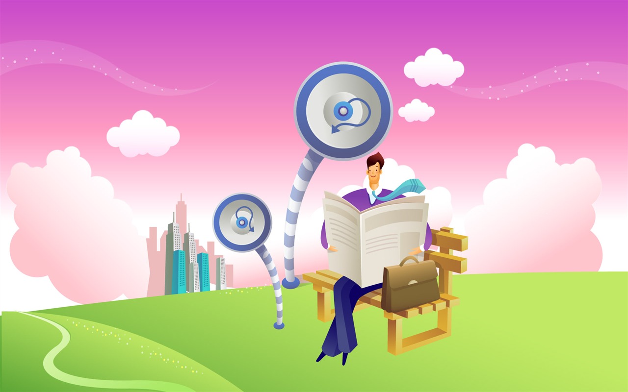 Vector cartoon wallpaper business meaning (2) #17 - 1280x800