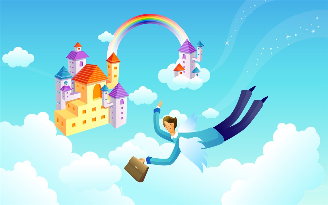 Vector cartoon wallpaper business meaning (1) #5 - 1280x800