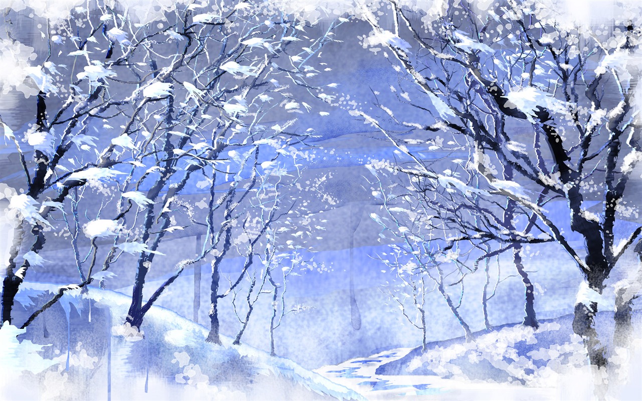 矢量冬日寫真壁紙 #14 - 1280x800