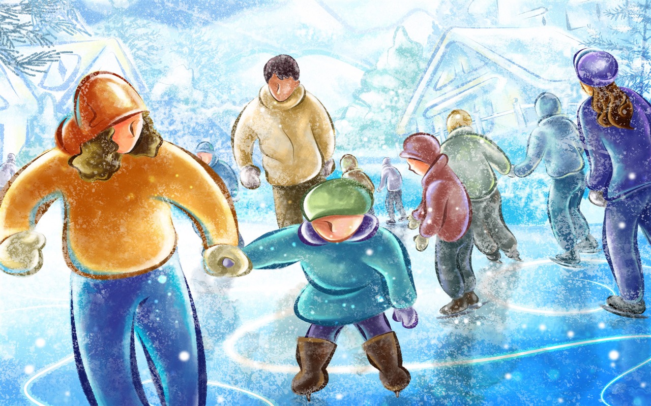 矢量冬日寫真壁紙 #16 - 1280x800