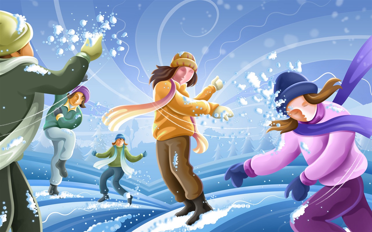 Vector Wallpaper Winter Foto #20 - 1280x800