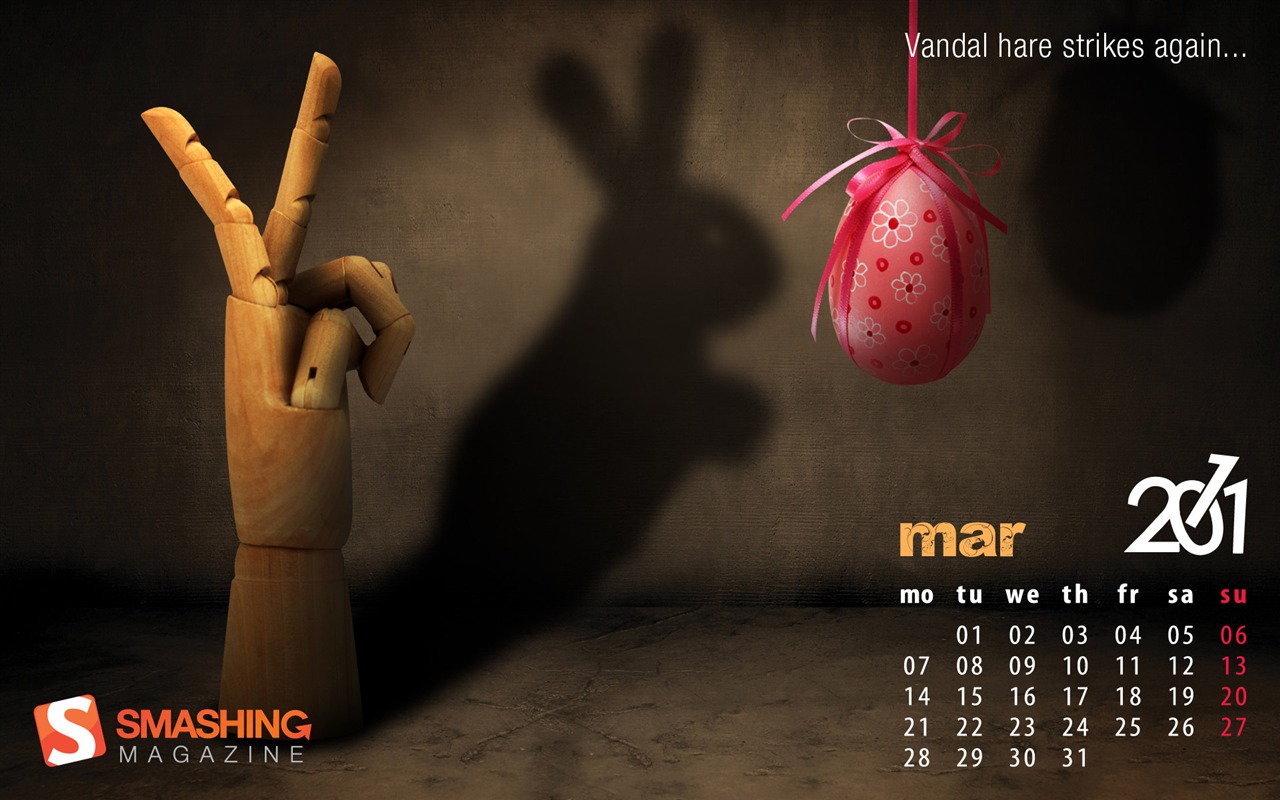 März 2011 Kalender Wallpaper #1 - 1280x800