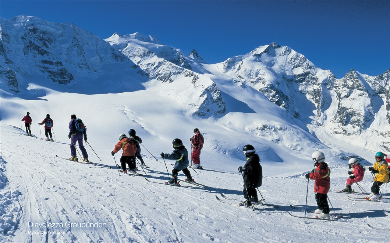 Swiss winter snow wallpaper #6 - 1280x800